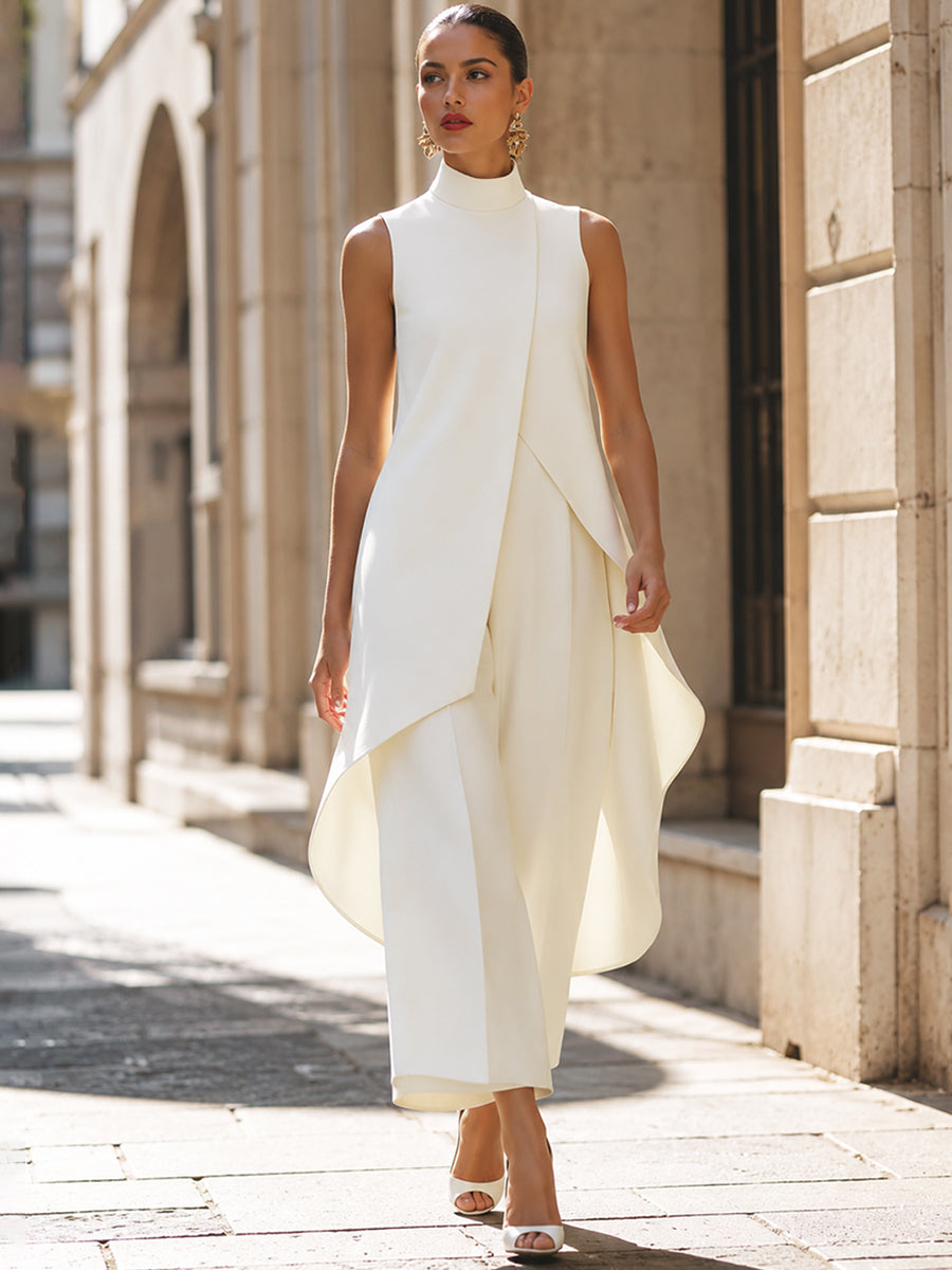 IMOGEN | ELEGANT HIGH-NECK WIDE-LEG JUMPSUIT
