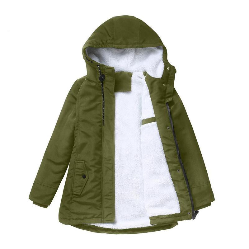 MAEVE | FLEECE-LINED HOODED PARKA COAT