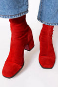 OLIVE | SQUARE TOE BOLD BOOTS