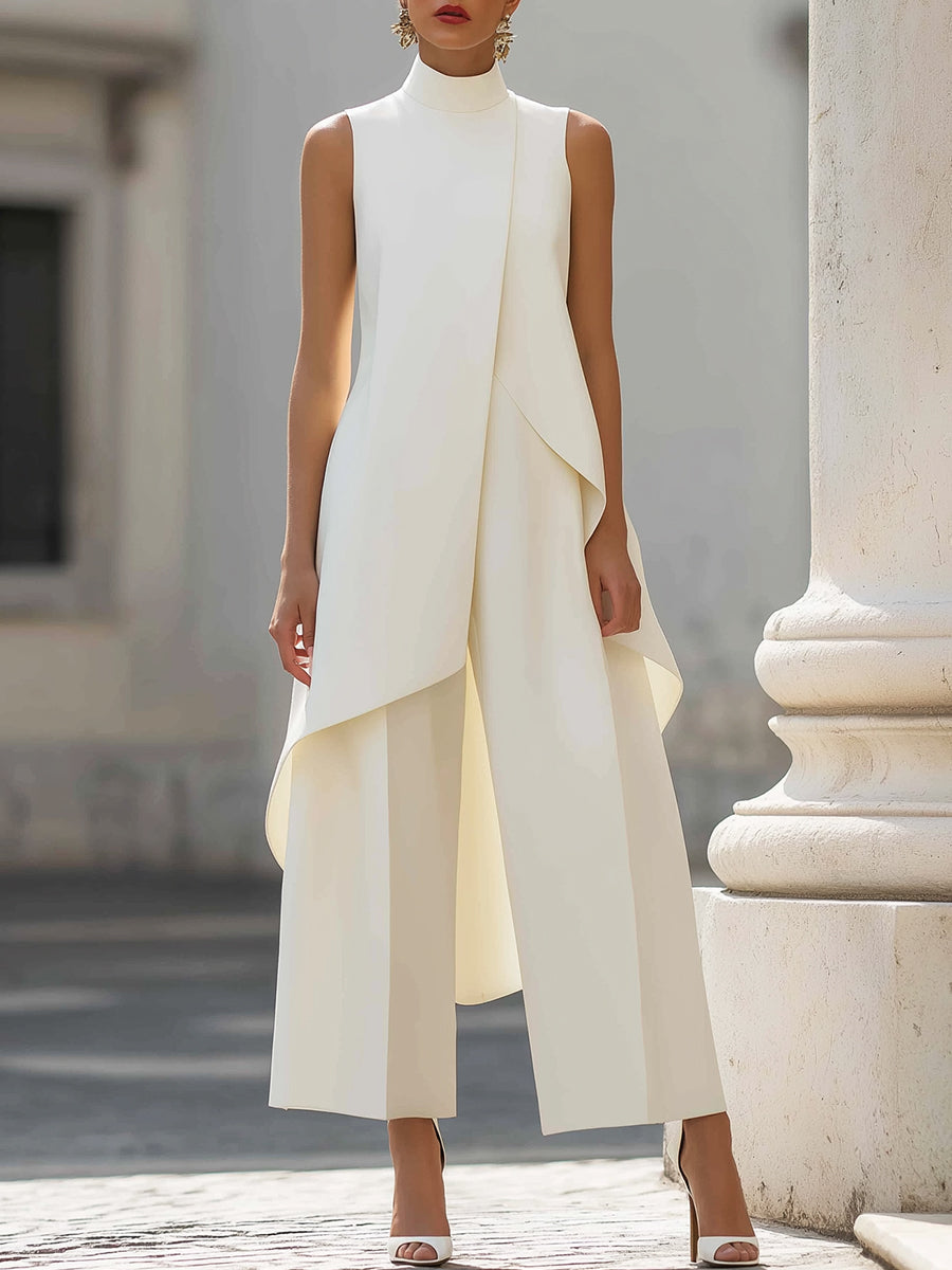 IMOGEN | ELEGANT HIGH-NECK WIDE-LEG JUMPSUIT