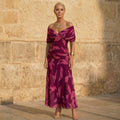 CELESTE | ELEGANT DRESS WITH LEAVES