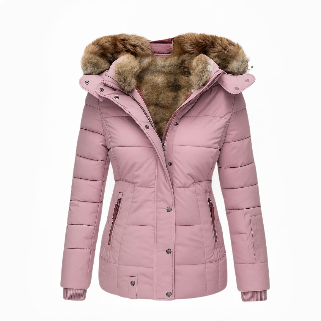 FREYA | FAUX FUR HOODED WINTER COAT