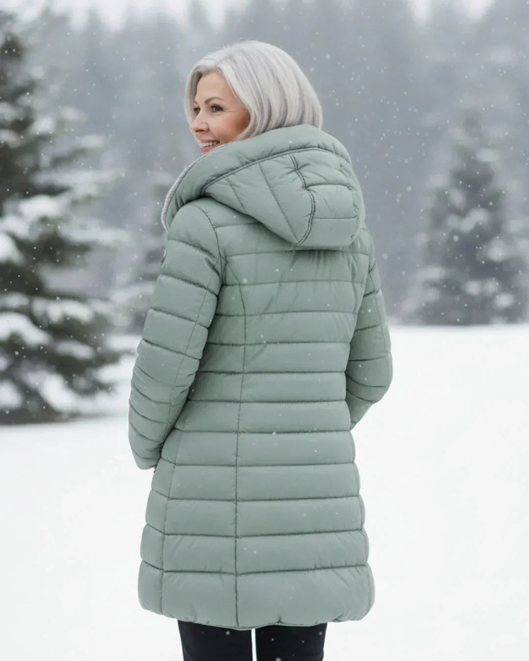 ELEANOR | HOODED LONGLINE PUFFER COAT