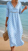 OLIVIA | SOFT POLKA DOT BEACH DRESS