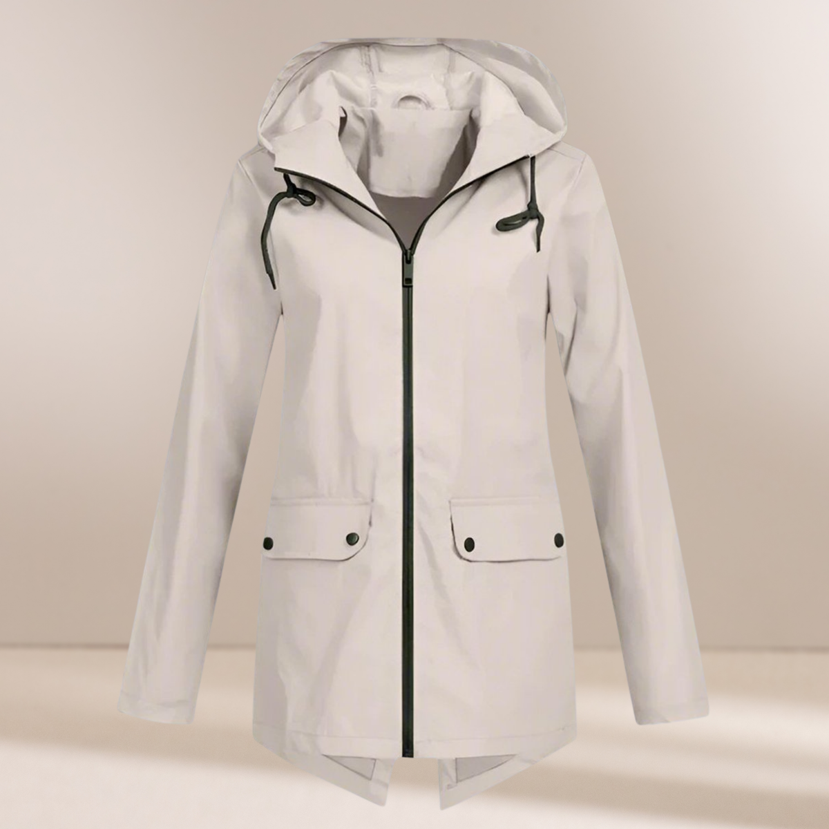 LAYLA | WATERPROOF HOODED LONGLINE JACKET