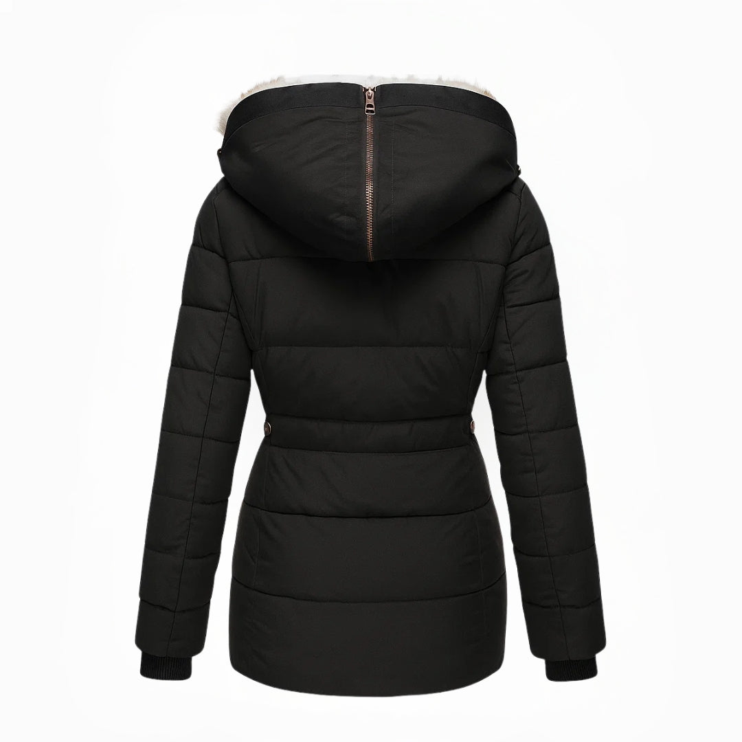 FREYA | FAUX FUR HOODED WINTER COAT