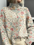 JULIA | VINTAGE PAISLEY TURTLENECK SWEATER