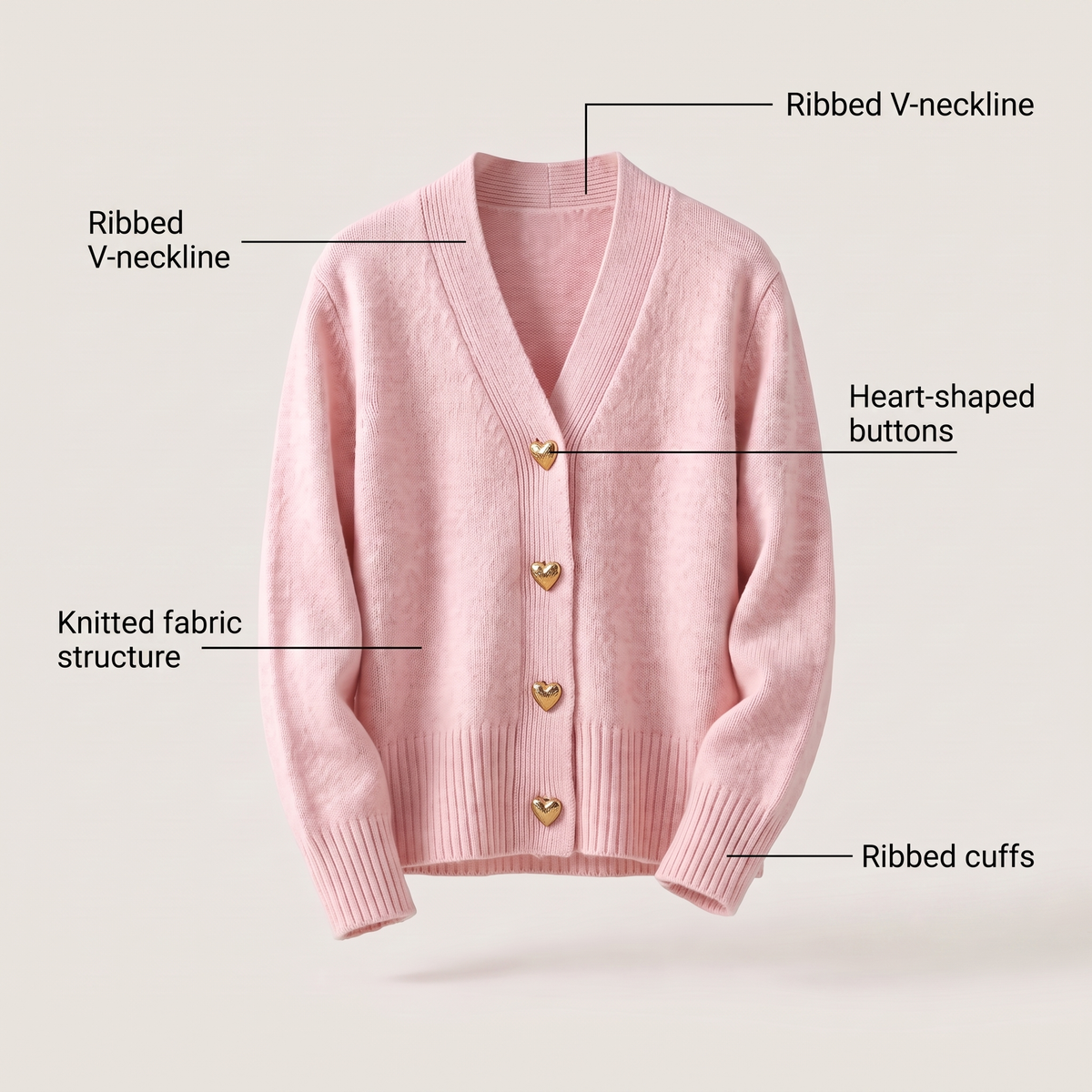 MAISIE | CHARMING BUTTON CARDIGAN