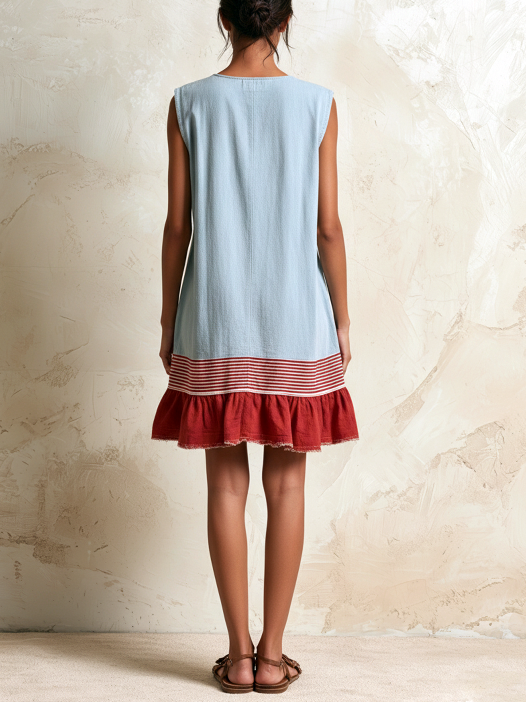 MABEL | RELAXED RUFFLE HEM DRESS