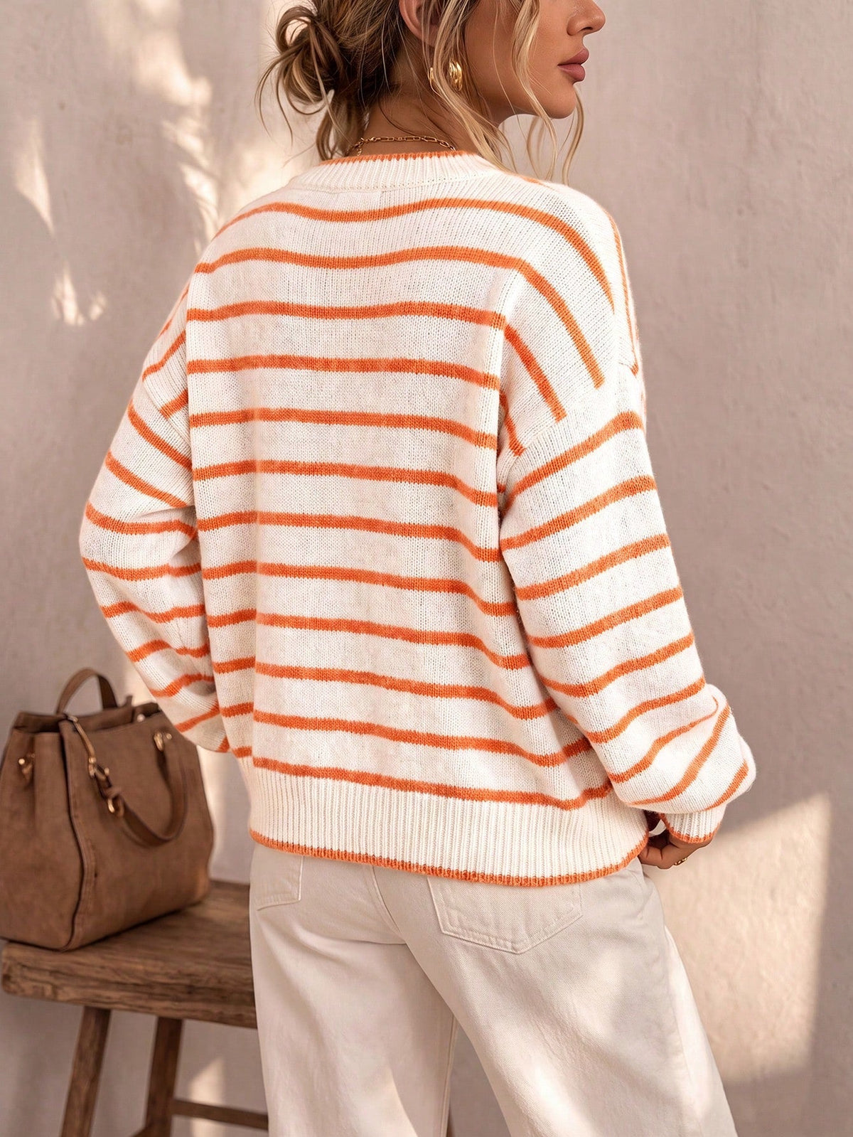 ELSIE | STRIPED BUTTON CARDIGAN