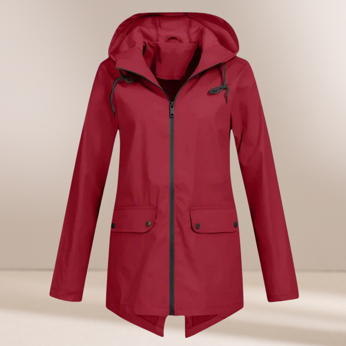 LAYLA | WATERPROOF HOODED LONGLINE JACKET