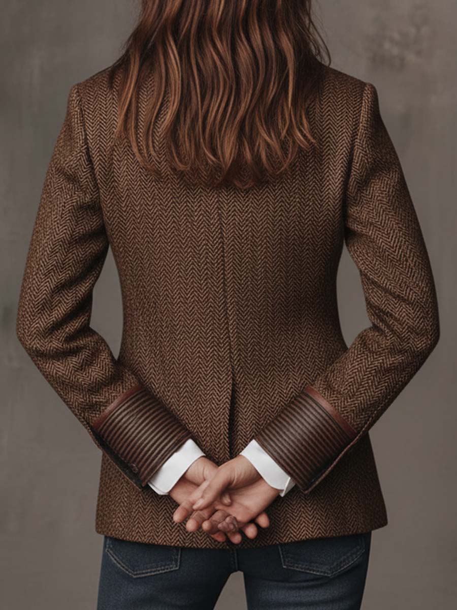 VICTORIA | HERRINGBONE BLAZER