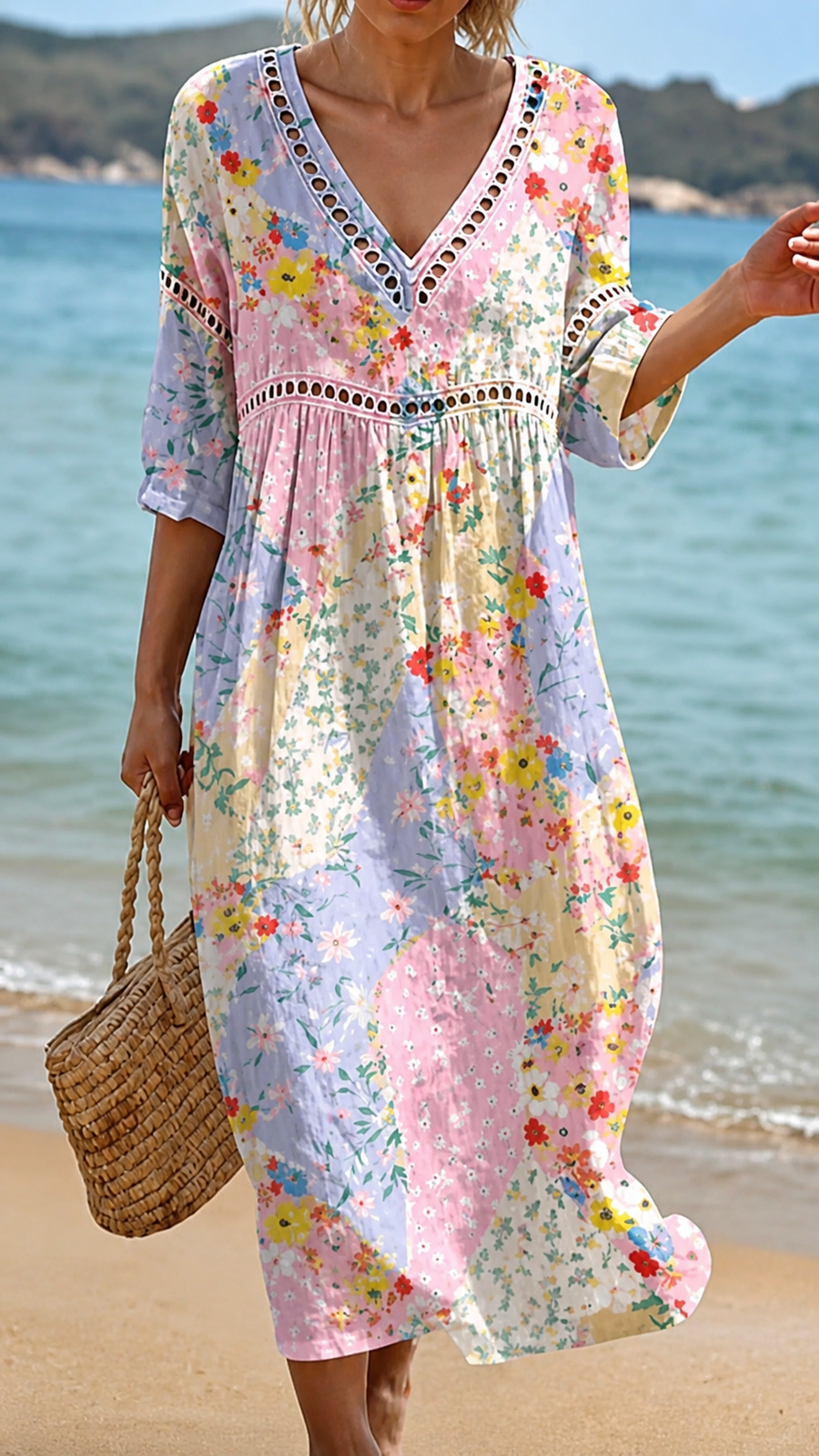 MAYA | SOFT FLORAL BEACH DRESS