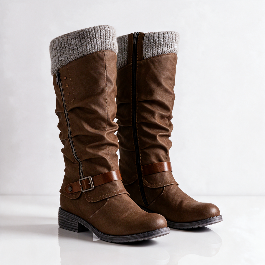 HEIDI | COSY KNITTED CUFF WINTER BOOTS