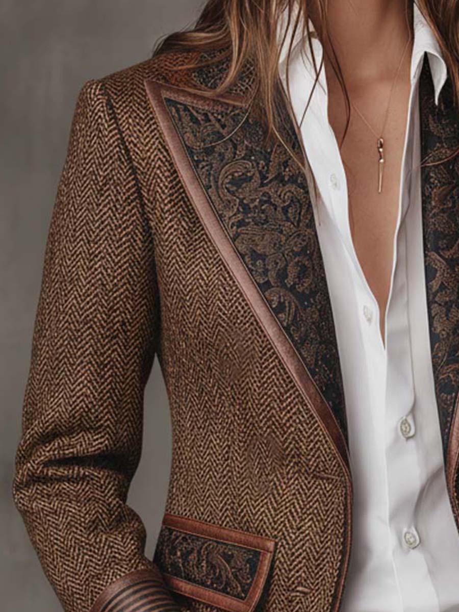 VICTORIA | HERRINGBONE BLAZER