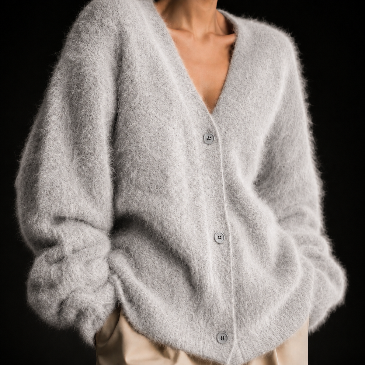 JUNELLA | SOFT V-NECK KNITTED CARDIGAN