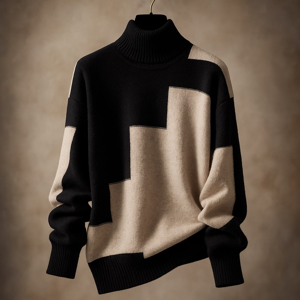 NORA | COLOUR BLOCK TURTLENECK JUMPER