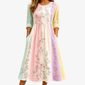 CLARA | PASTEL GARDEN PANEL POCKET MIDI DRESS