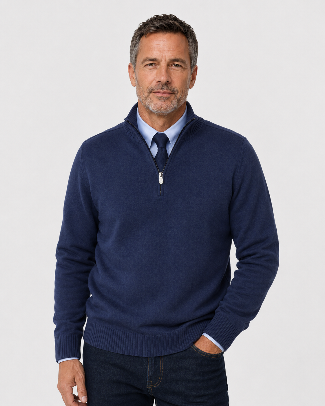 EDMUND | CLASSIC QUARTER-ZIP JUMPER