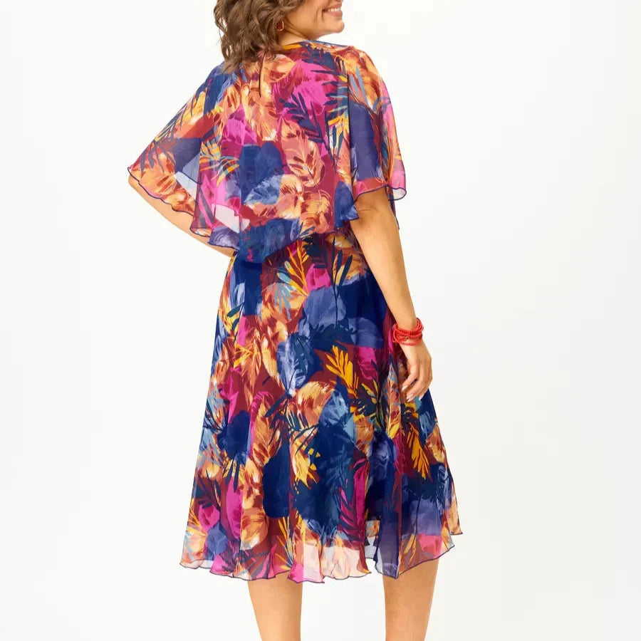 VIVIENNE | COLOURFUL FLOWING MIDI DRESS