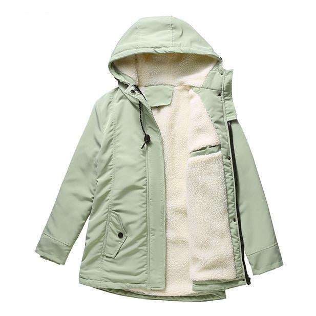 MAEVE | FLEECE-LINED HOODED PARKA COAT