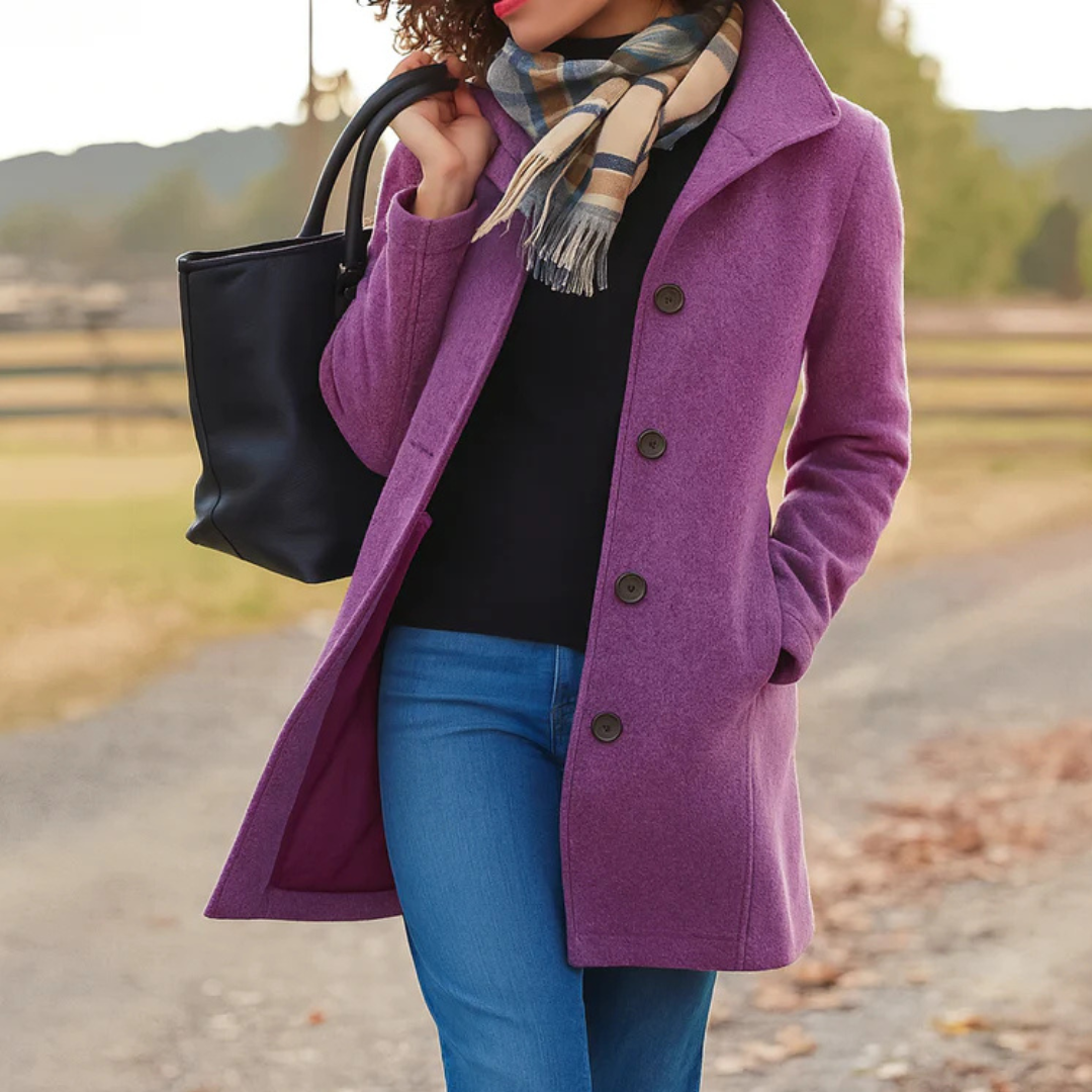 CHARLOTTE | CLASSIC BUTTONED LONG COAT