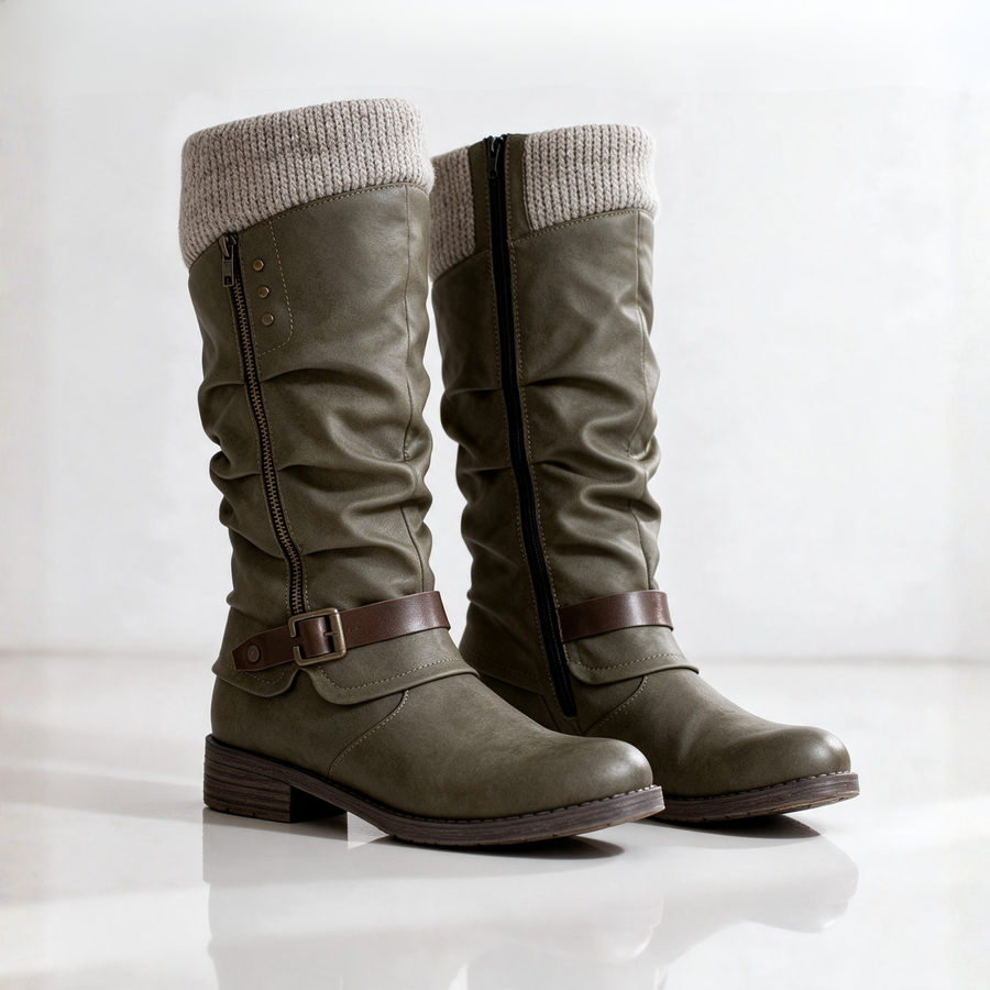 HEIDI | COSY KNITTED CUFF WINTER BOOTS