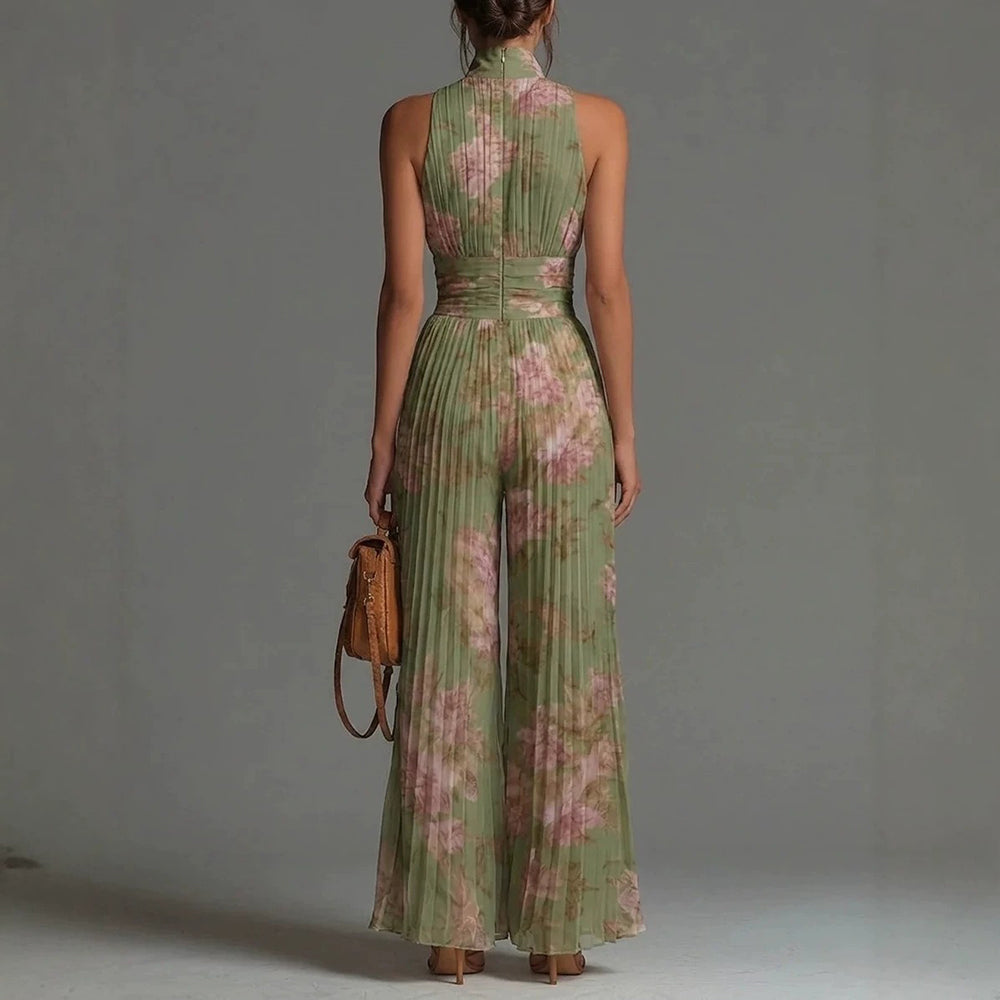 SOFIA | ELEGANT PLEATED CHIFFON JUMPSUIT