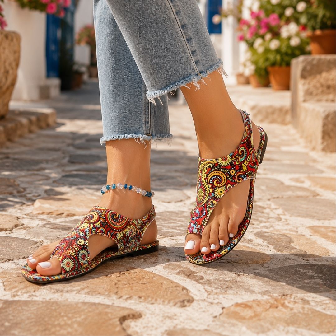 HARPER | COLOURFUL PAISLEY EVERYDAY SANDALS