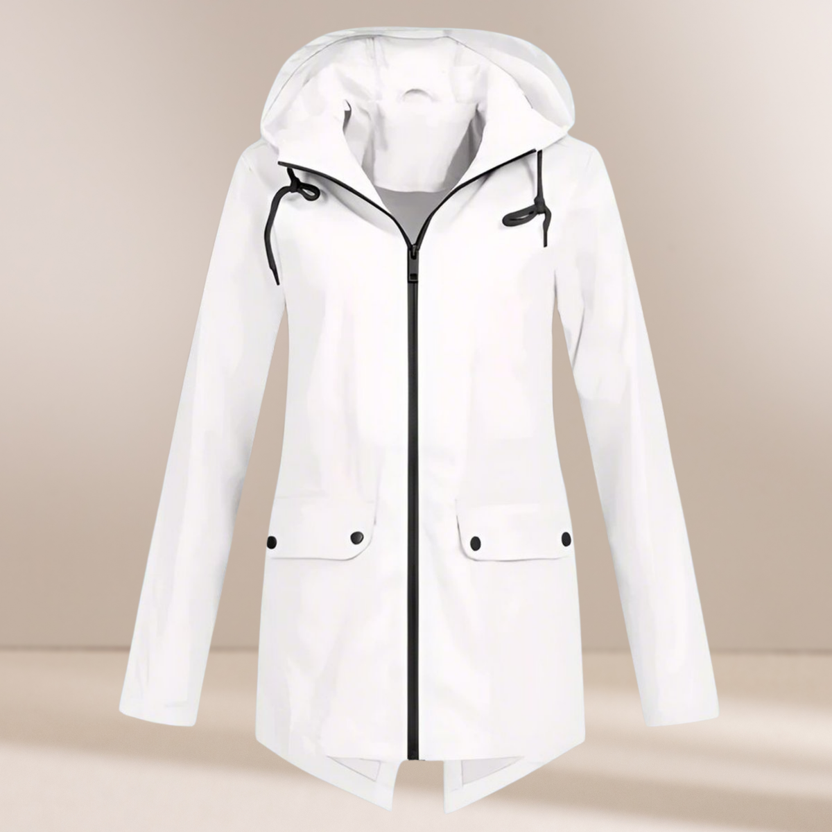LAYLA | WATERPROOF HOODED LONGLINE JACKET