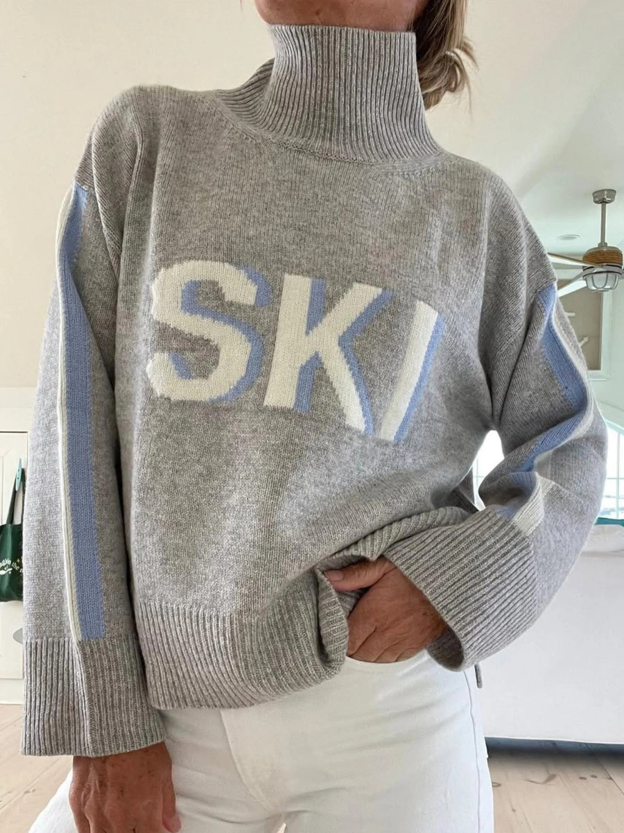 AMANDA | RETRO TURTLENECK SKI SWEATER