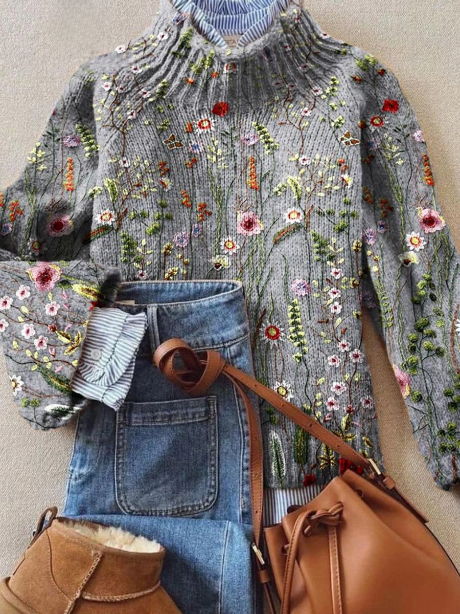 FLORENCE | FLORAL EMBROIDERED KNITTED JUMPER