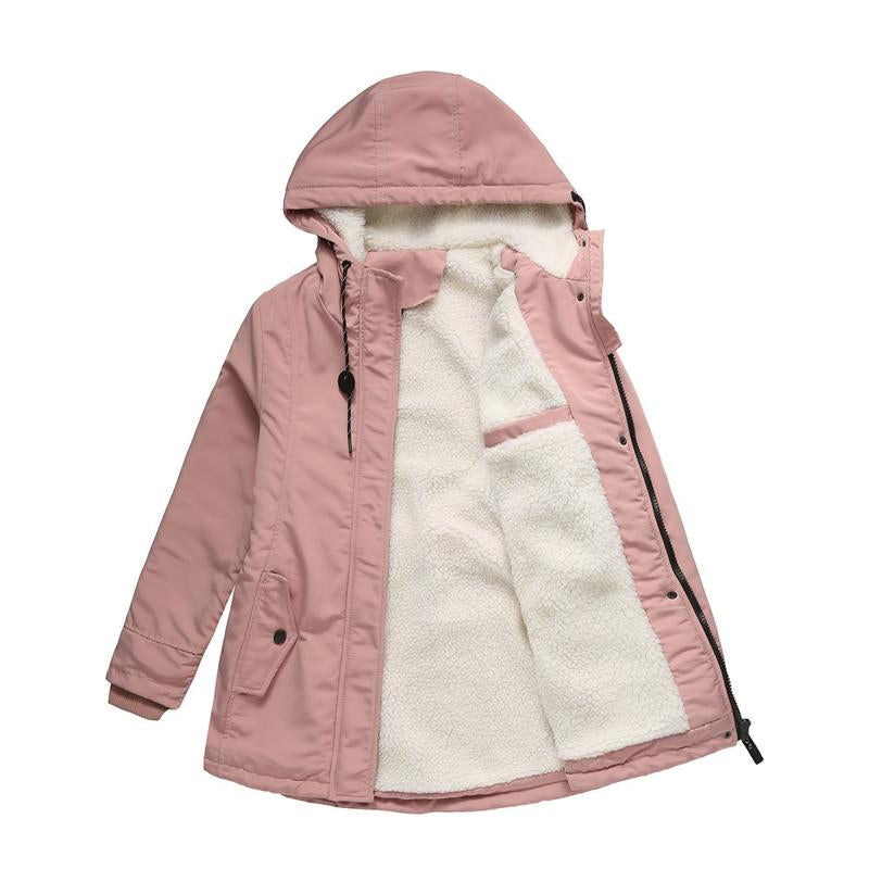 MAEVE | FLEECE-LINED HOODED PARKA COAT