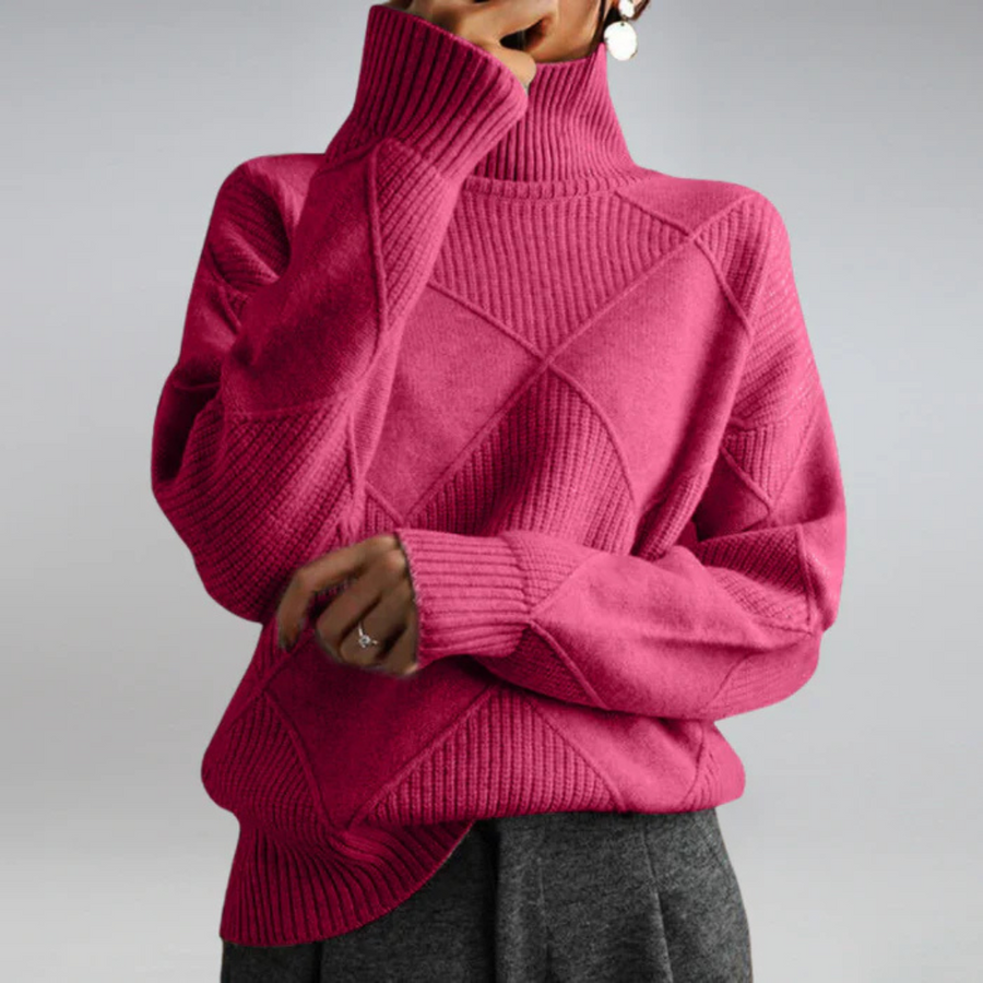 FREYA | TEXTURED TURTLENECK JUMPER