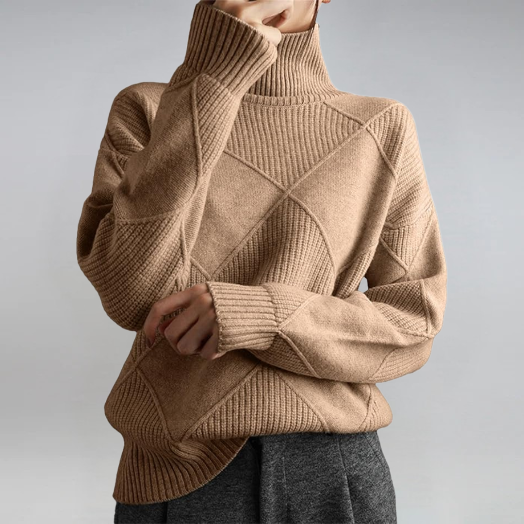 FREYA | TEXTURED TURTLENECK JUMPER