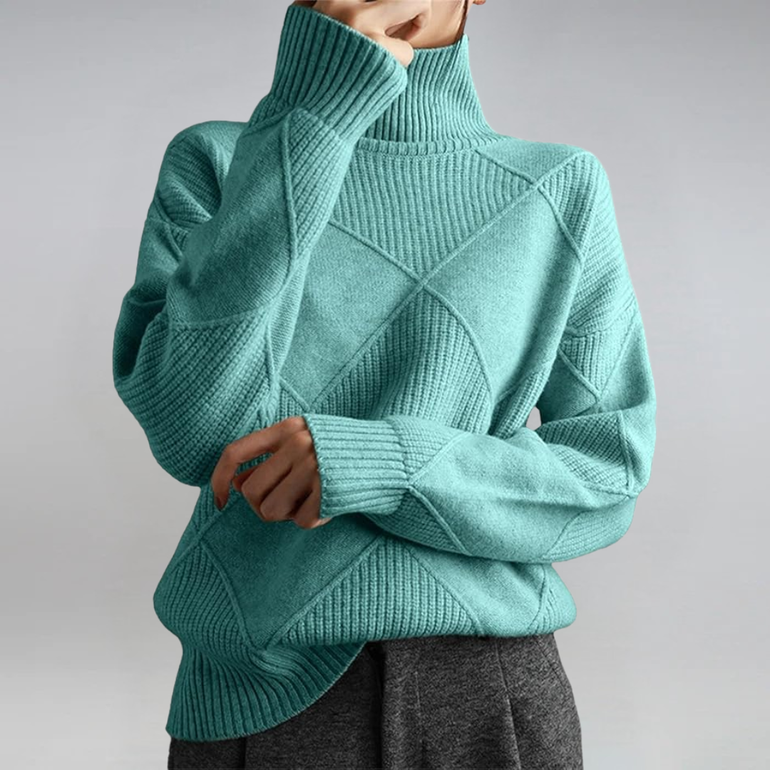 FREYA | TEXTURED TURTLENECK JUMPER