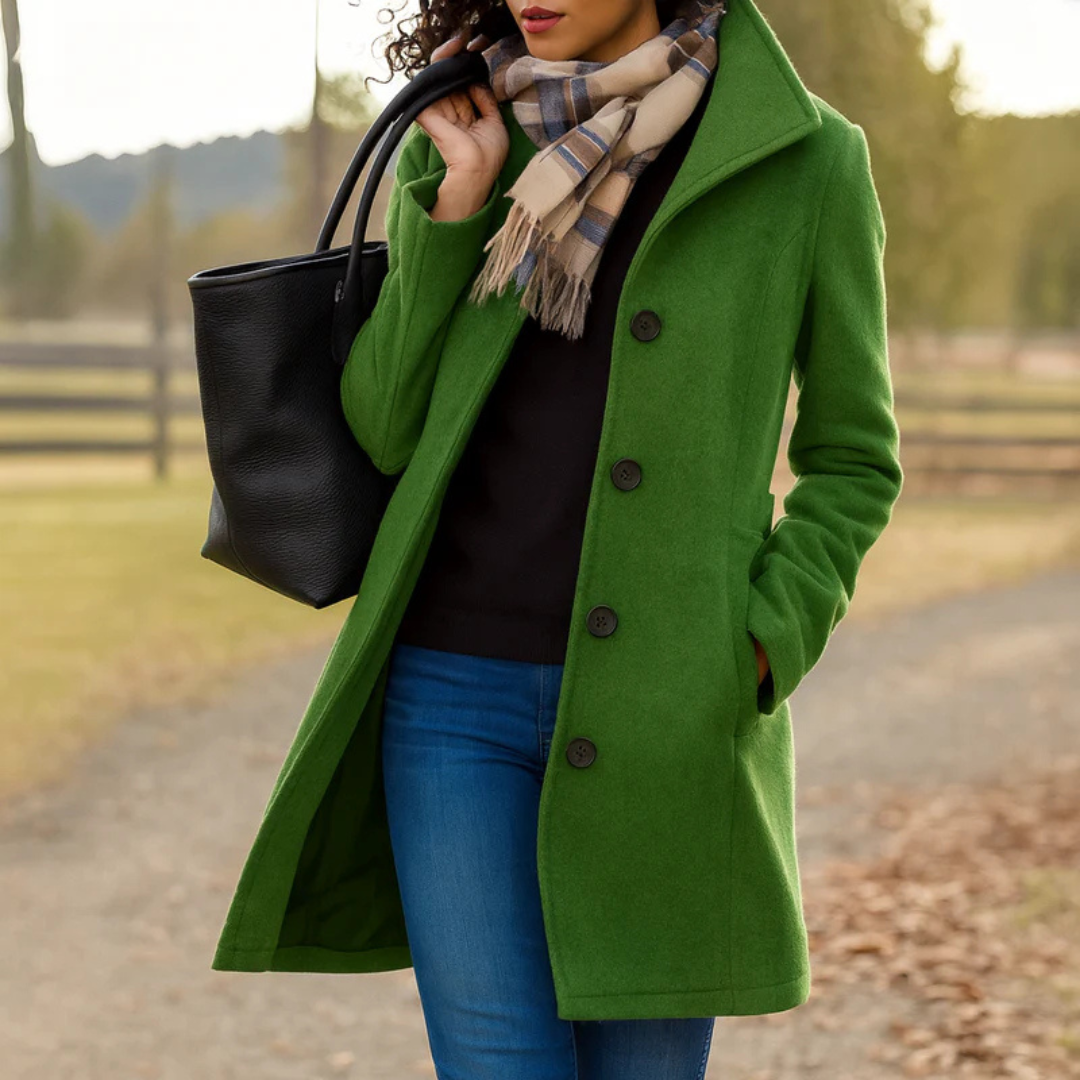 CHARLOTTE | CLASSIC BUTTONED LONG COAT