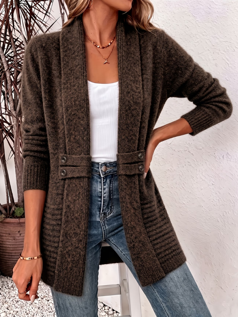 FREYA | ELEGANT LONG KNITTED CARDIGAN