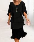 PATRICIA | ELEGANT COMFORT RUFFLE DRESS