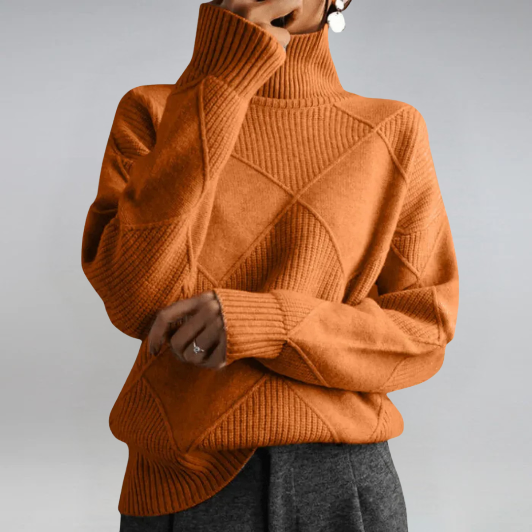 FREYA | TEXTURED TURTLENECK JUMPER