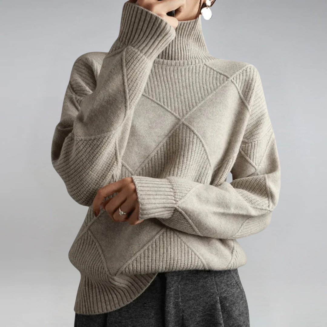 FREYA | TEXTURED TURTLENECK JUMPER
