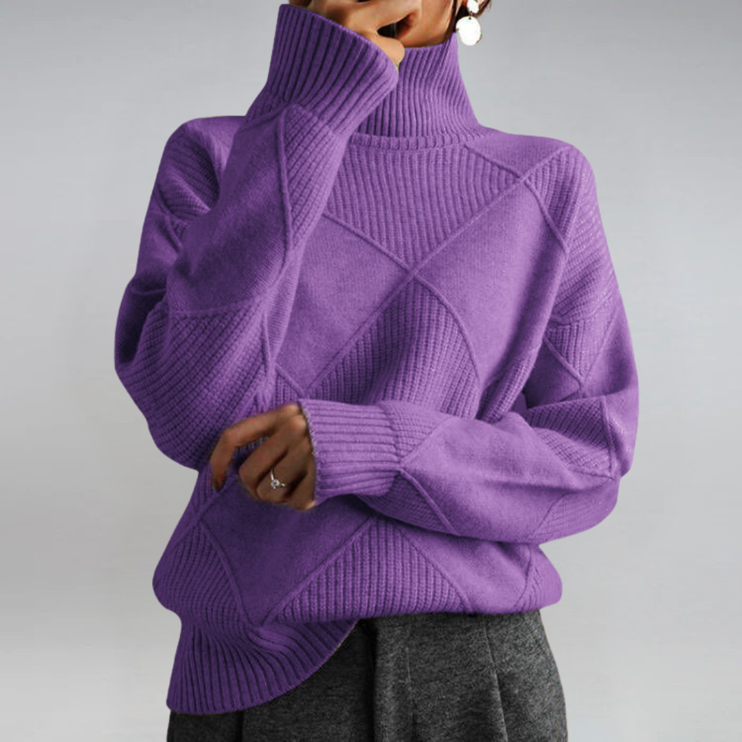 FREYA | TEXTURED TURTLENECK JUMPER