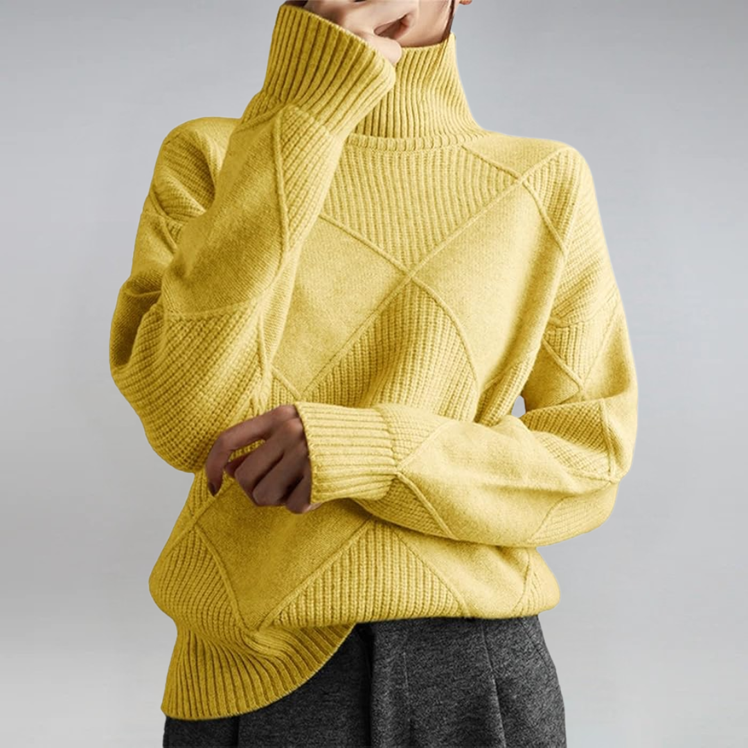 FREYA | TEXTURED TURTLENECK JUMPER