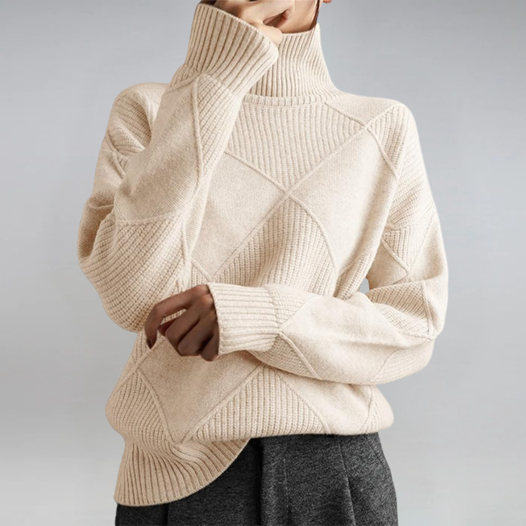 FREYA | TEXTURED TURTLENECK JUMPER