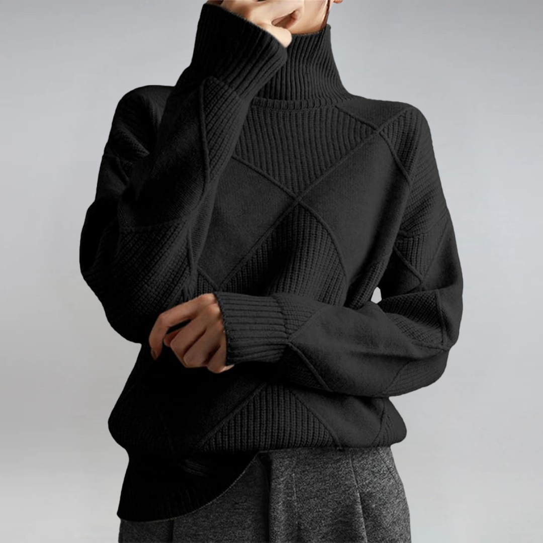 FREYA | TEXTURED TURTLENECK JUMPER