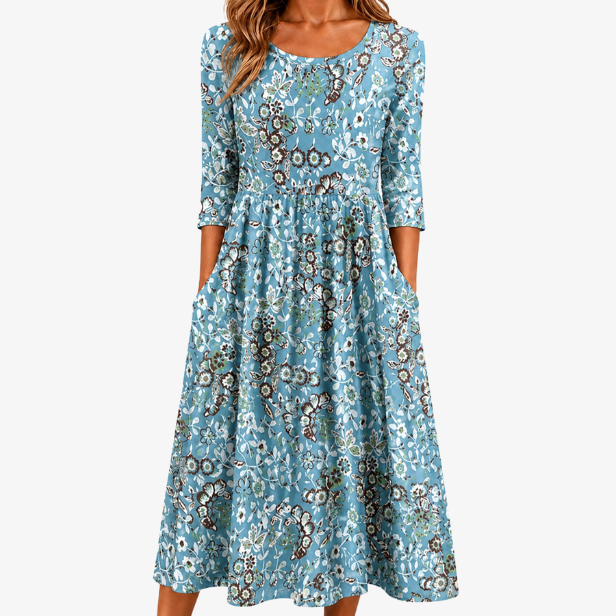 CLARA | COASTAL GARDEN POCKET MAXI DRESS