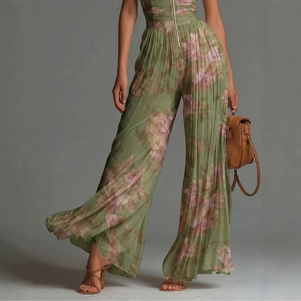 SOFIA | ELEGANT PLEATED CHIFFON JUMPSUIT