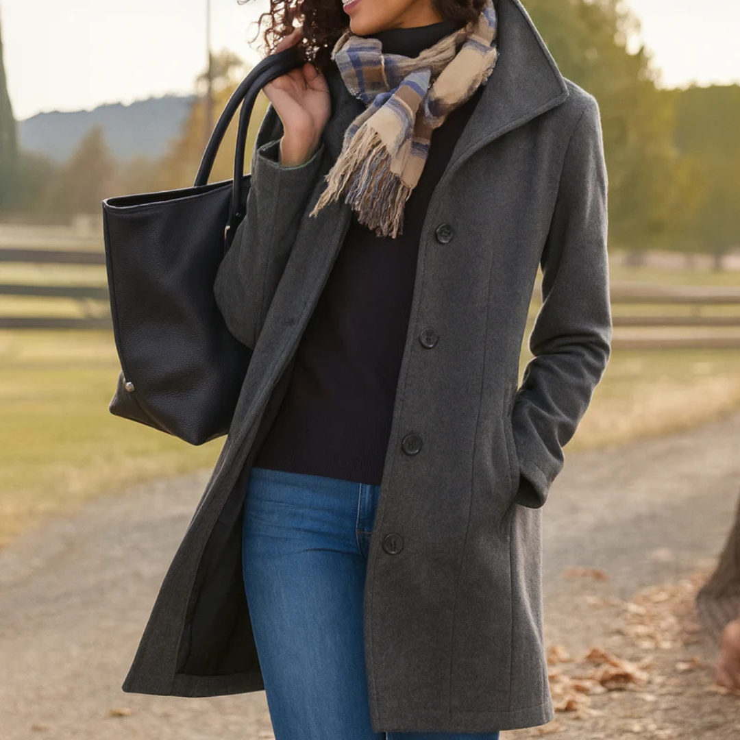 CHARLOTTE | CLASSIC BUTTONED LONG COAT