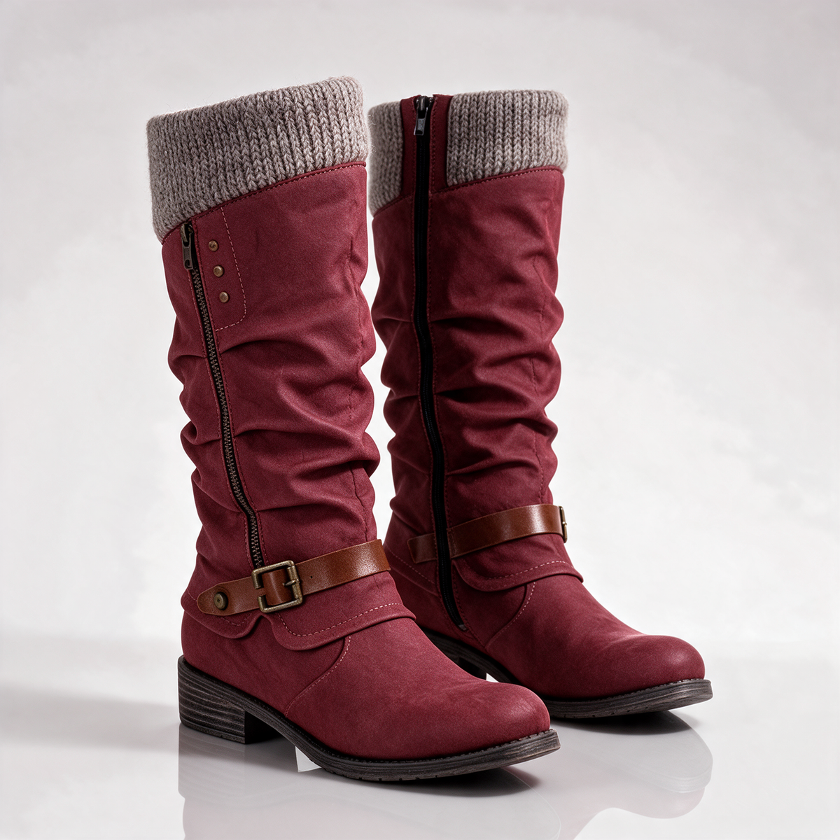 HEIDI | COSY KNITTED CUFF WINTER BOOTS