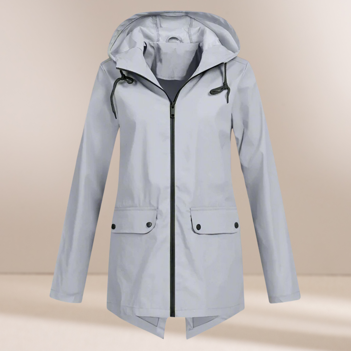 LAYLA | WATERPROOF HOODED LONGLINE JACKET